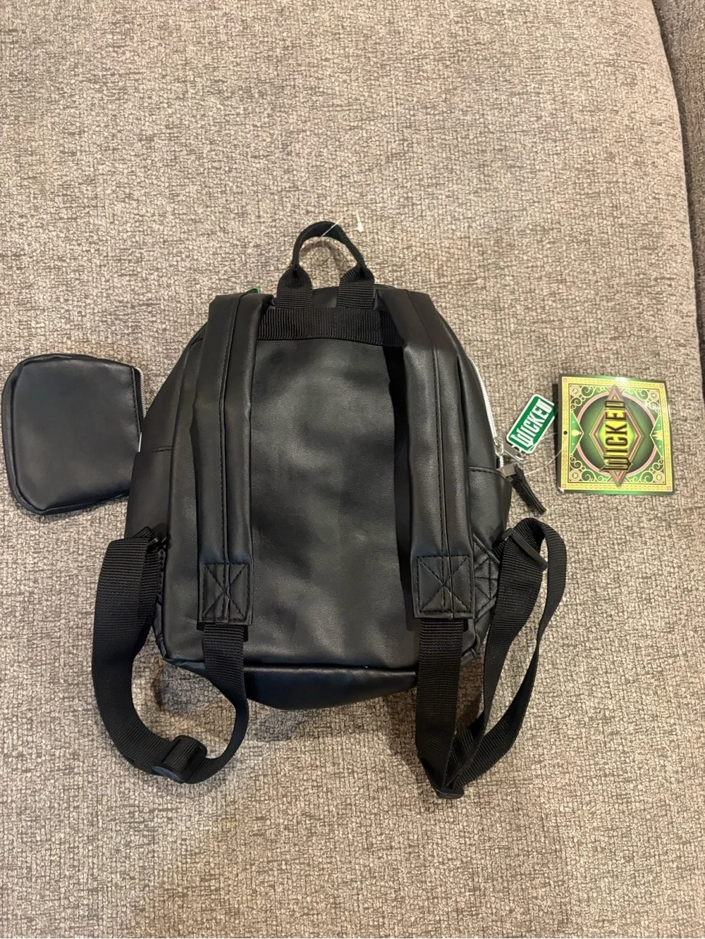 Wicked Defy Gravity Black & Green Mini Backpack with Detachable Pouch